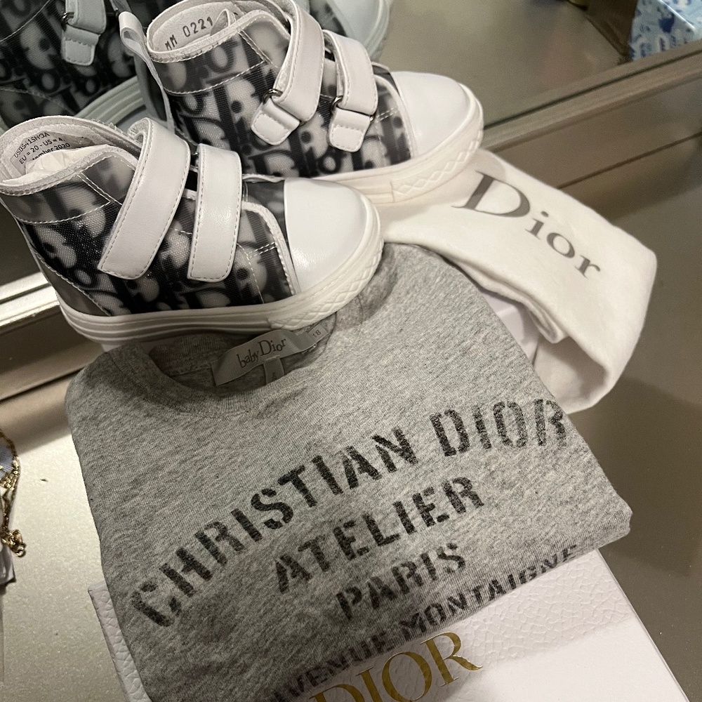 Authentic  Dior baby sneakers&T-shirt